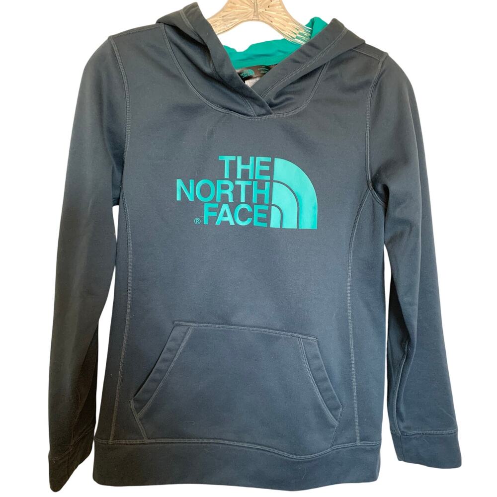 The North Face pullover hoodie 1/2 dome size small gray blue